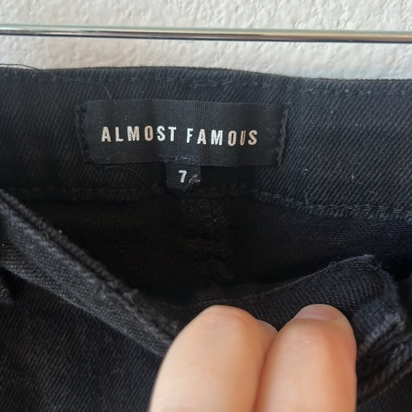 Almost Famous Black Denim Shorts - Juniors 7 - Picture 4 of 5